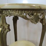 Tripod bronze side table
