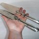 Cake service covered knife shovel Silver metal art deco hallmark
