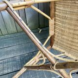 Old rattan armchair