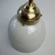 VINTAGE ARTICULATED DESK LAMP IN BRASS AND OPAL GLASS