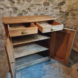 Antique low beech sideboard – France – 1920s