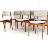 Set of 6 Erik Buch chairs for OD Møbler 'Bur'