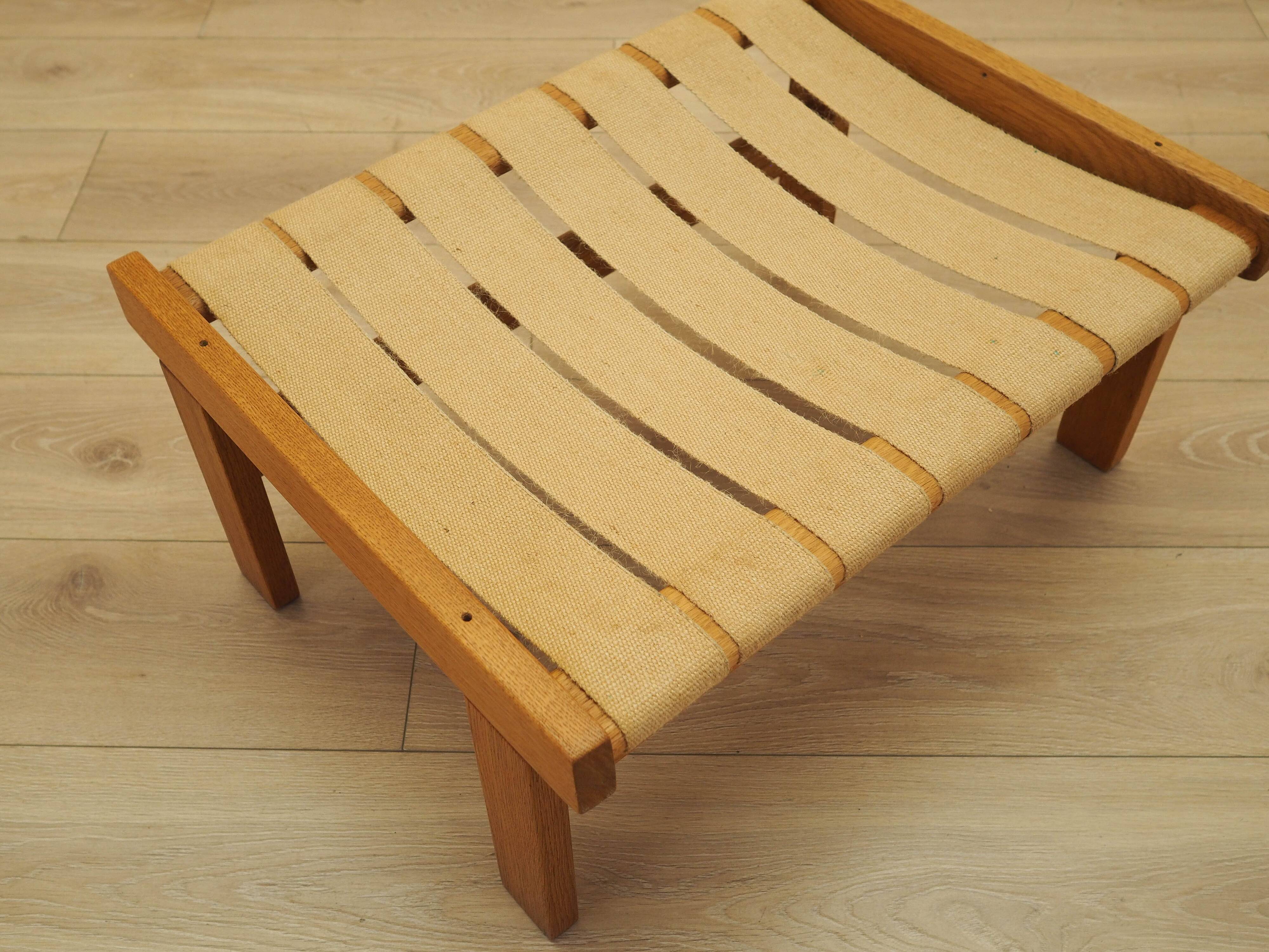 Oak footstool, Danish design, 1960s, made in Denmark