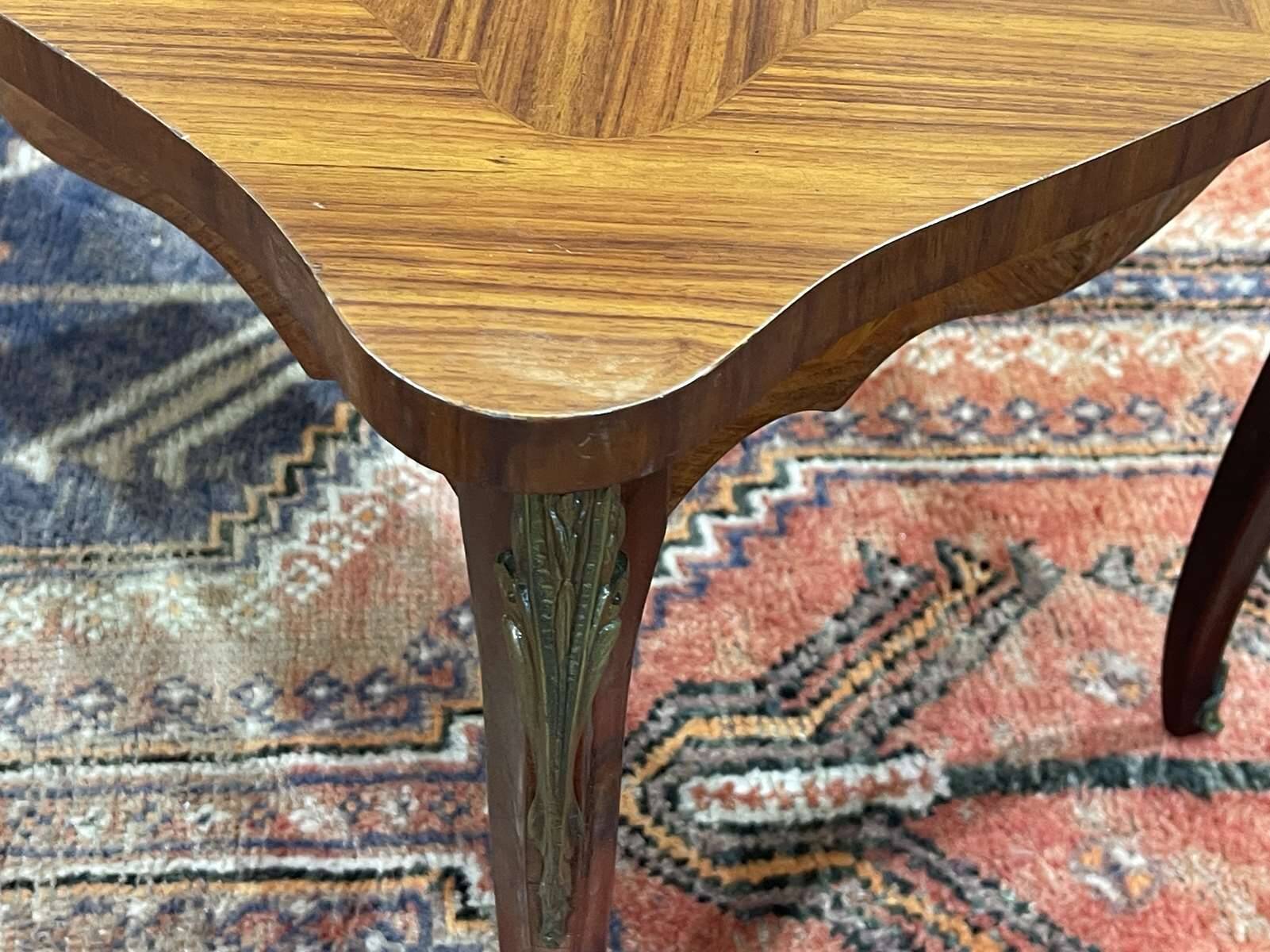 Louis XV style rosewood coffee table from the 1970s