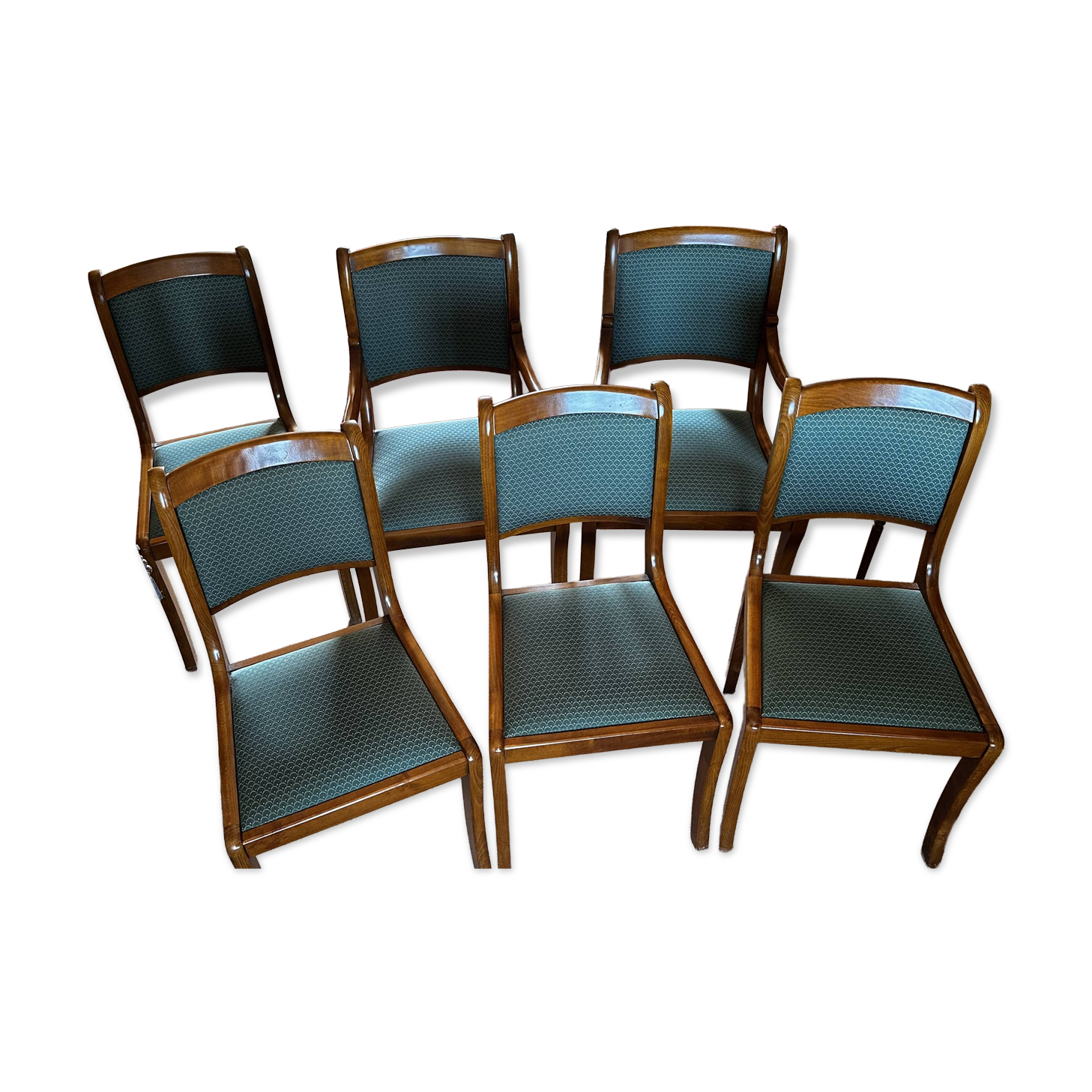 4 chairs and 2 armchairs in cherry wood