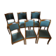 4 chairs and 2 armchairs in cherry wood