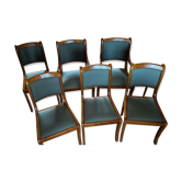 4 chairs and 2 armchairs in cherry wood