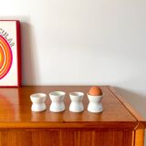set of 4 earthenware diabolo egg cups early 20th century