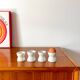 set of 4 earthenware diabolo egg cups early 20th century