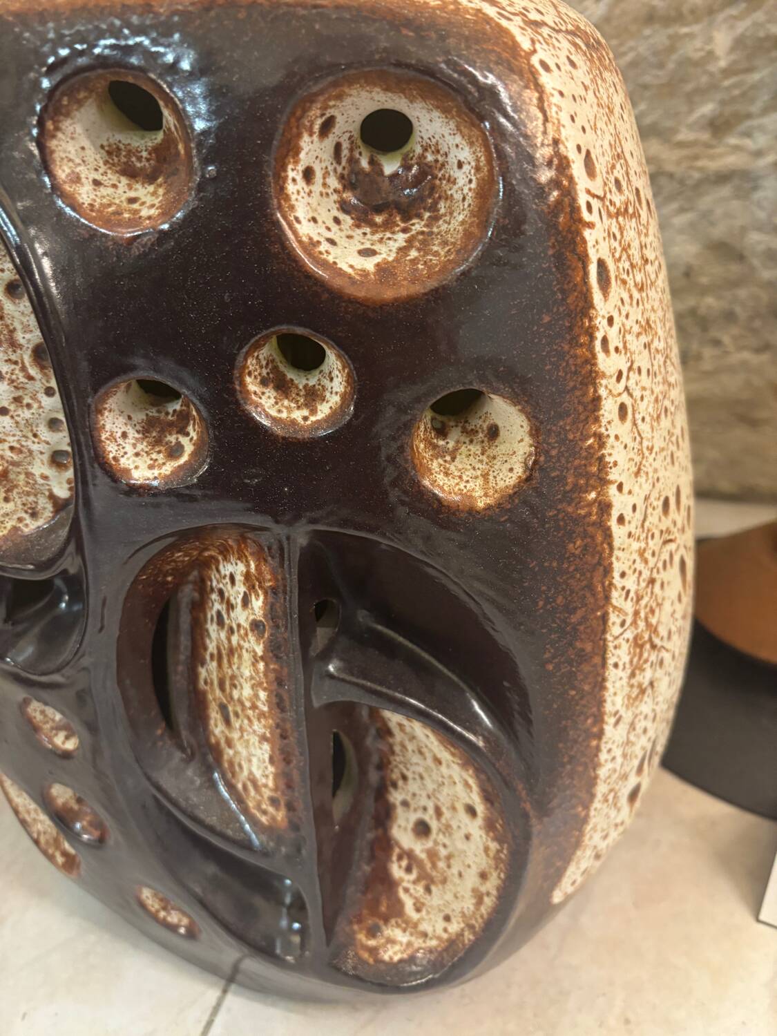 1970s ceramic sun lamp