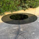 Table ronde vintage design verre/chrome année 90’s