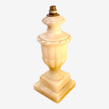 Classic style white alabaster lamp foot