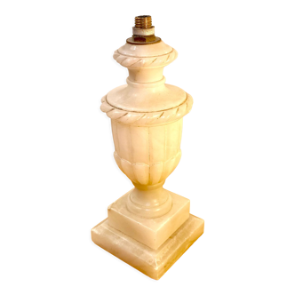 Classic style white alabaster lamp foot