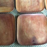 Set of 8 wooden plates