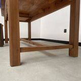 Solid pine table with its extension, 1950s