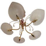 Golden leaf lustre Italy Hollywood Regency / Mid-Century