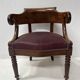 Fauteuil de bureau de style Empire en acajou et placage XIX siècle