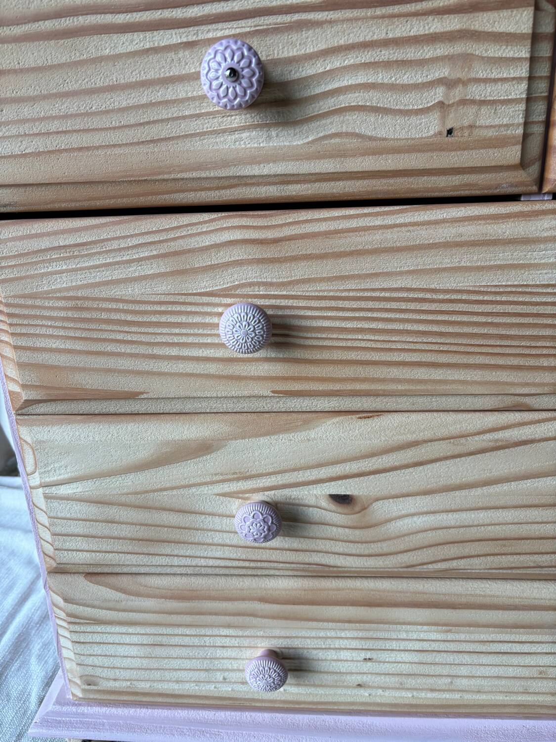 Revamped pine chest of drawers