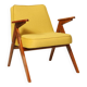 Scandinavian fauteuil jaune rétro  1970 milieu de siècle modern design chaise de salon