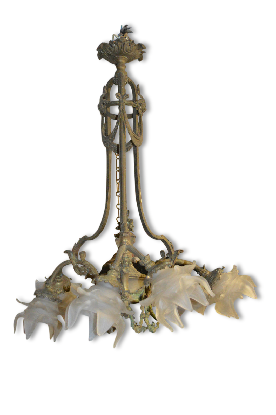 Louis XVI style bronze chandelier
