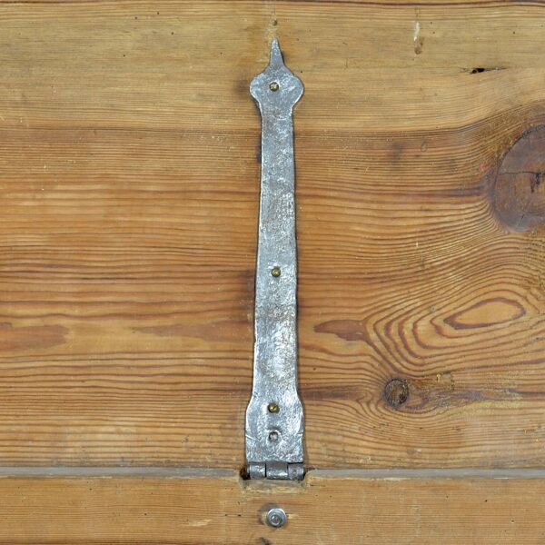 Coffre de mariage d'art populaire de 1849