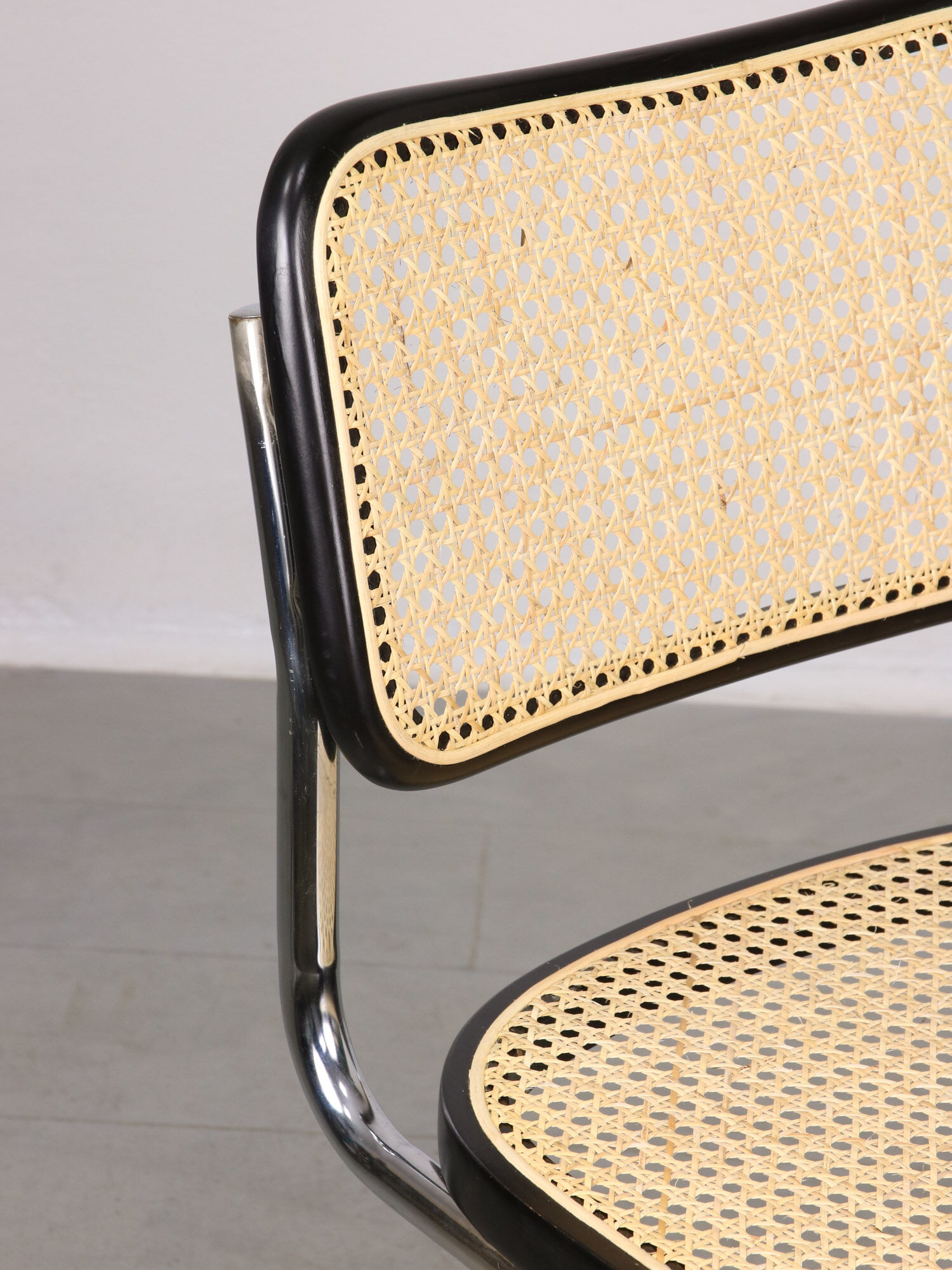 Vintage black B32 Cesca chair by Marcel Breuer, 80s