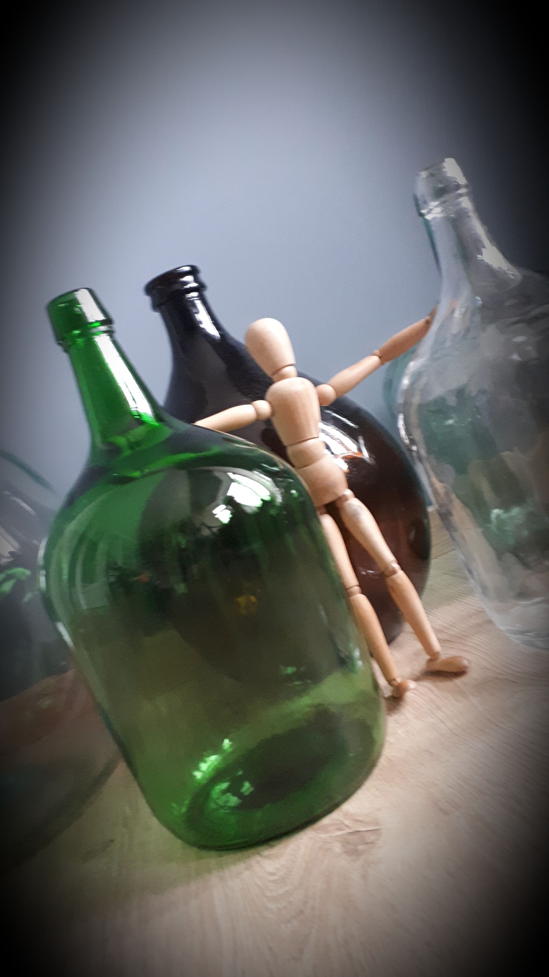 Old demijohn Green 5L