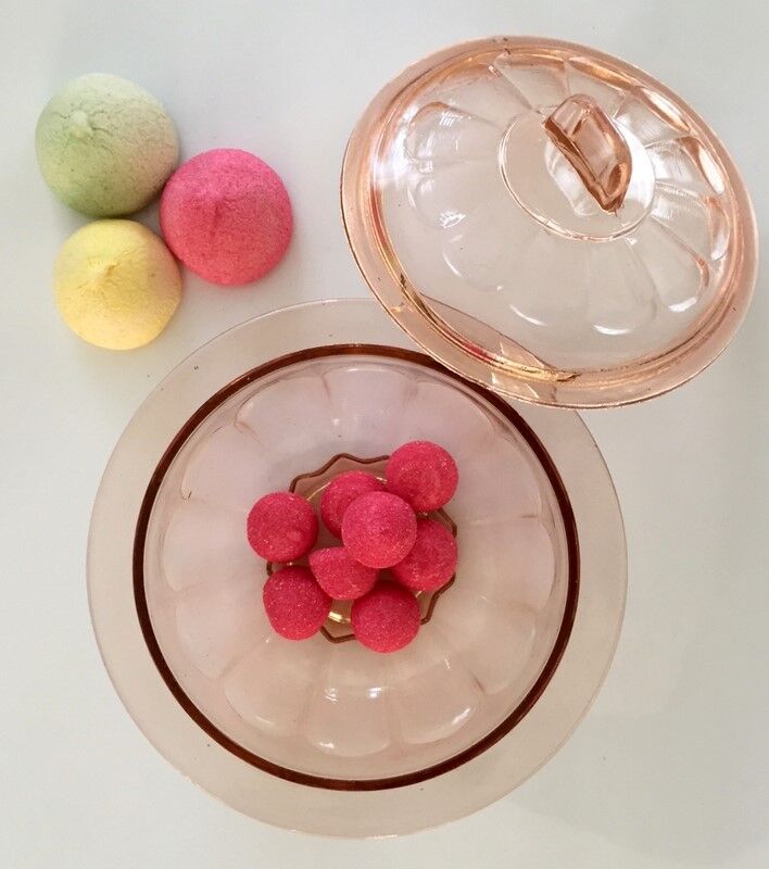 Candy, pink glass sugar