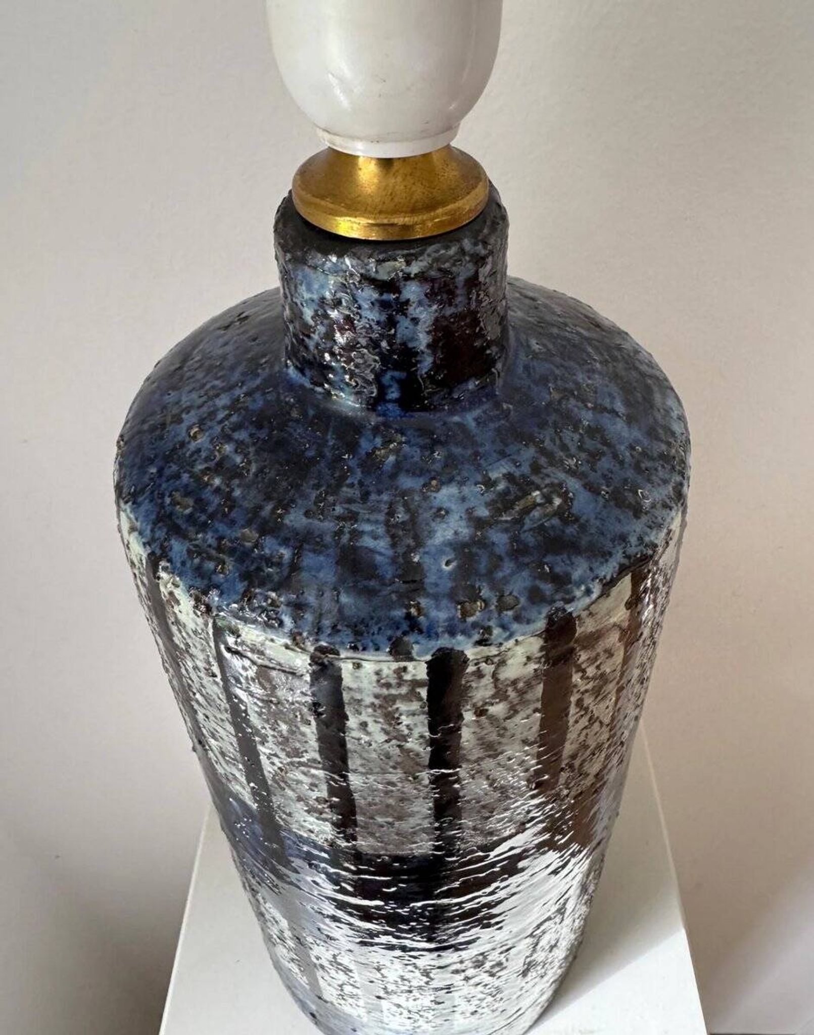 Ceramic table lamp by Ingrid Atterberg for Upsala Ekeby, Sweden, 1960s