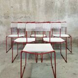 Set of six "Spaghetti" chairs by Giandomenico Belotti