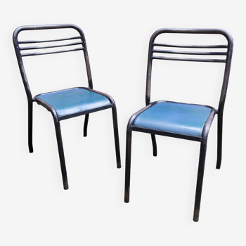 Paire de chaises Jean Pauchard Tolix 1960