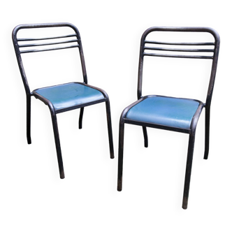 Paire de chaises Jean Pauchard Tolix 1960