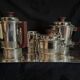 Art Deco coffee and tea service, silversmith Noël Collet, 1930s, 5 pieces.