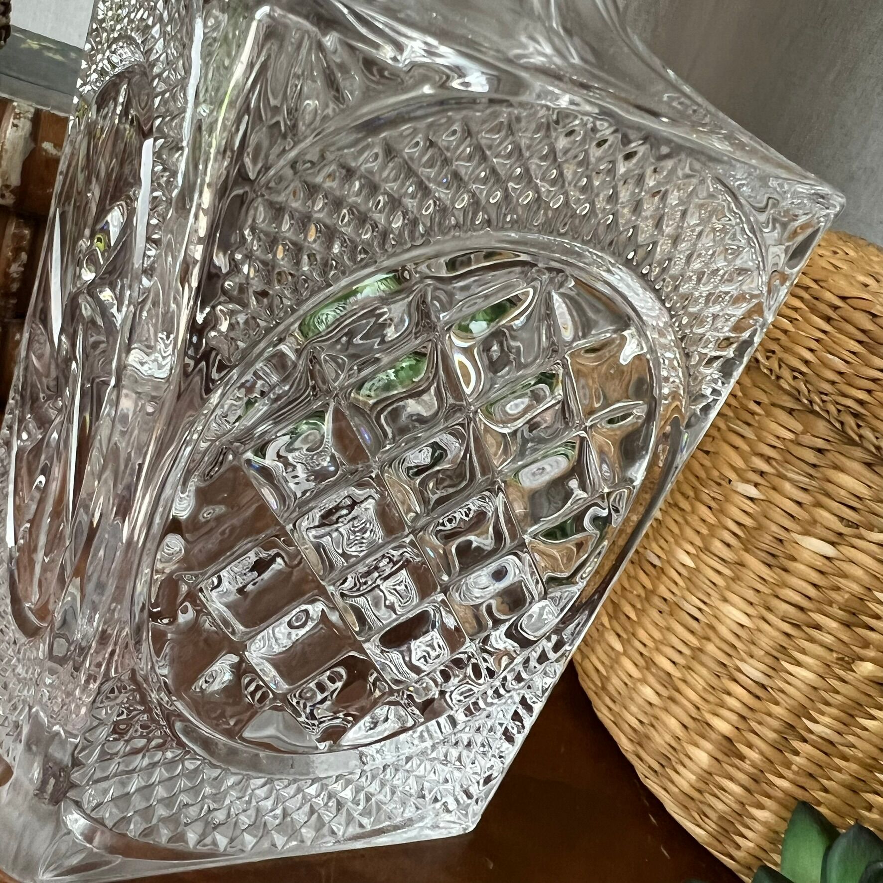 Antique cut crystal carafe