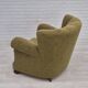 1960s, Danish vintage relax armchair, furniture cotton/wool, beech wood.
