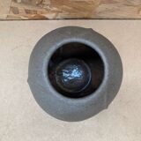 Ancien vase boule céramique grise vintage