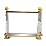 Console in Plexiglas and gold metal