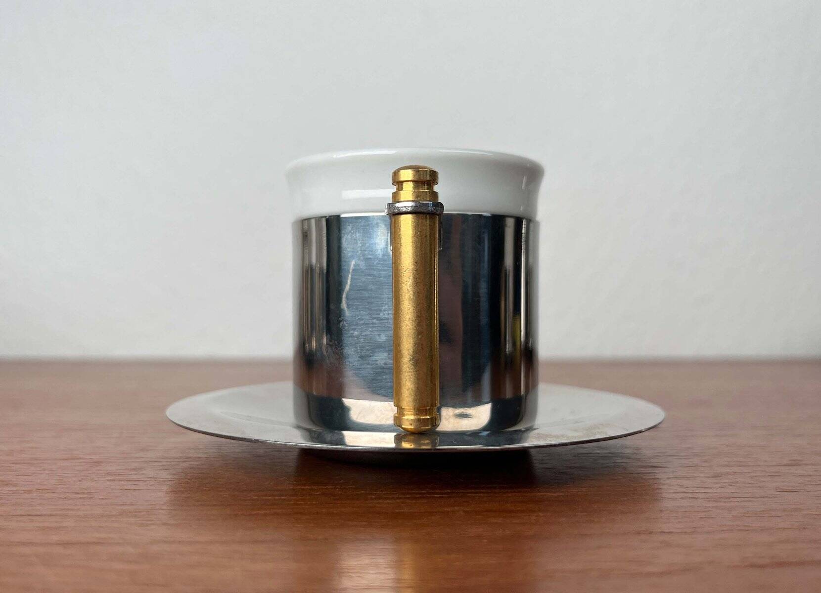 Espresso cups and saucers from the Italian postmodern Lavazza Oro series by Balzano, 1980s, set of 7.