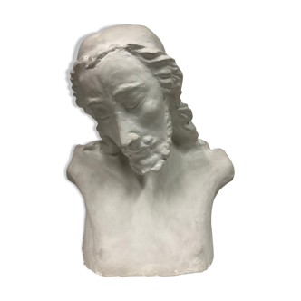 statue bust bearded man in plaster