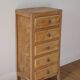Raw wood chest of drawers