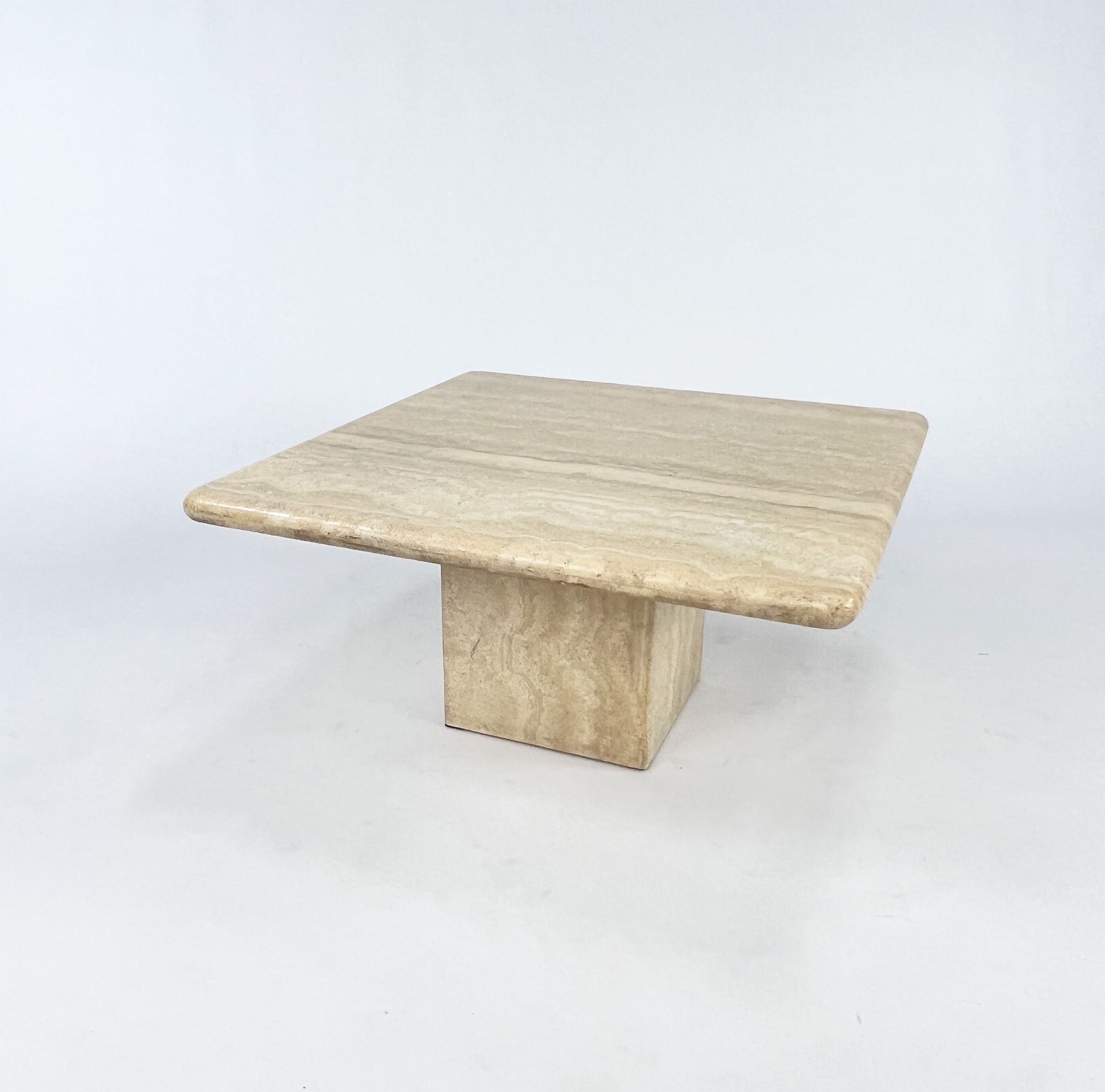 Vintage Italian Travertine Coffee Table, 1970s