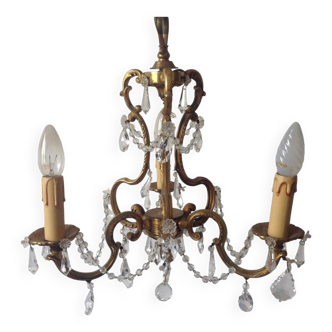 Lustre à pendeloques en cristal de Swarovski