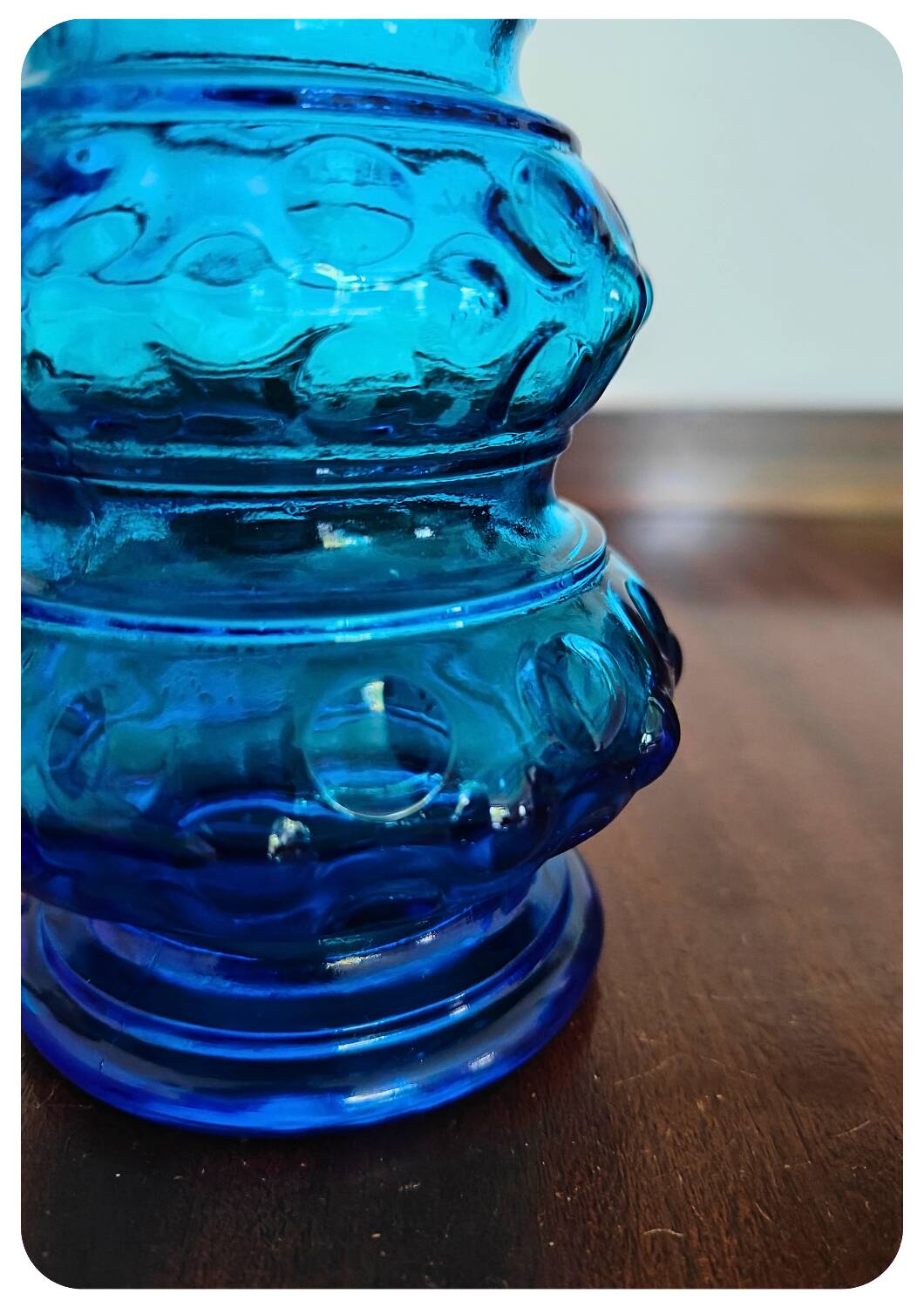 Carafe / Bouteille Empoli Bleue Vintage avec bouchon