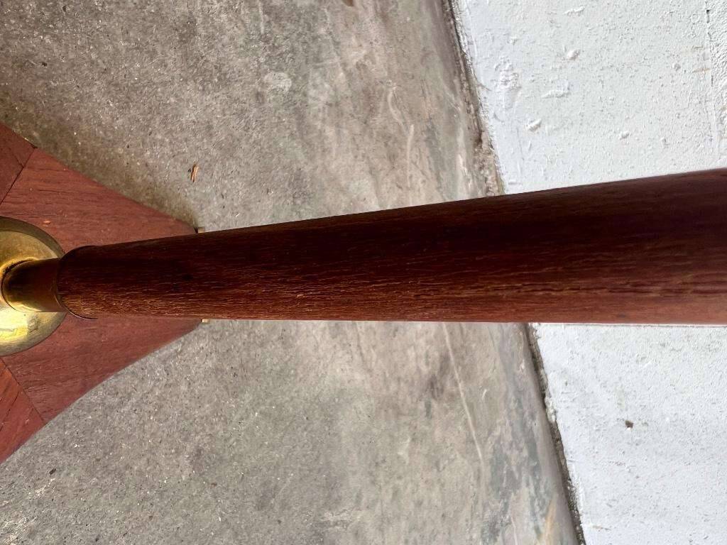 Vintage stand lamp / floor lamp with teak base
