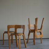 Model 65 dining chairs by Alvar Aalto for Artek, 1950