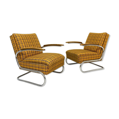 Fauteuils design Thonet modèle S411 fabriqué sous licence Mücke Melder années 30