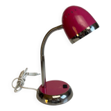 Flexible Pink and Metal Desk Lamp - 70's Style - Seventies and Vintage