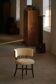 A modern Danish elegant low-back chair, reupholstered in lambswool, 1940s.