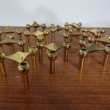 Gold-Plated Candleholders by Ceasar Stoffi & Fritz Nagel for BMF, 1960s, Set of 12