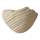 Shell-shaped ceramic applique handcrafted.